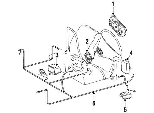 1987 Mercedes-Benz 560SL Air Bag Components