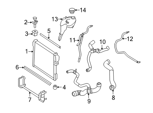 Lower Hose Diagram for 221-501-47-91