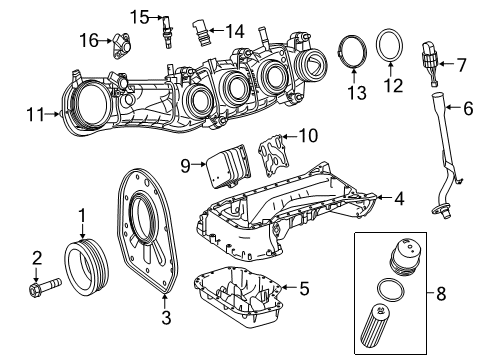2020 Mercedes-Benz S560 Engine Parts & Mounts, Timing, Lubrication System Diagram 2