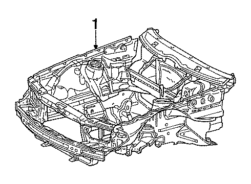 1997 Mercedes-Benz SL320 Inner Structure - Front Structural