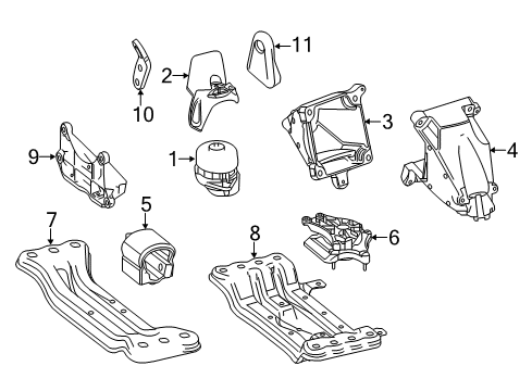 2016 Mercedes-Benz CLS400 Engine & Trans Mounting