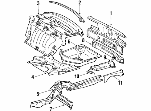 Floor Extension End Piece Diagram for 126-616-01-35