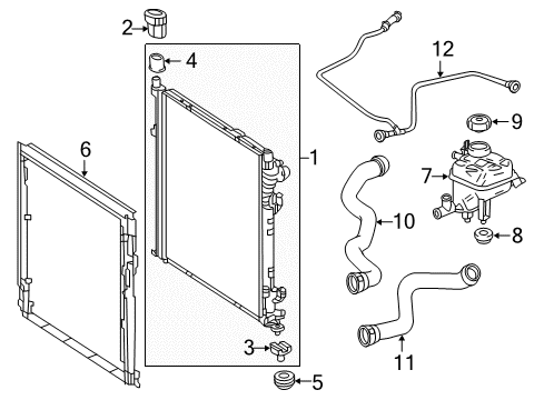 2015 Mercedes-Benz GL350 Radiator & Components