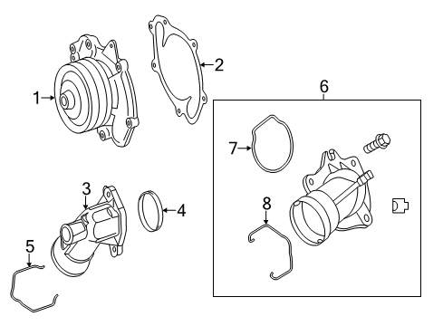 2015 Mercedes-Benz GL350 Water Pump
