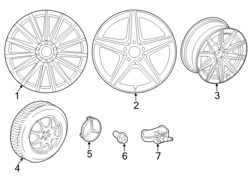 2023 Mercedes-Benz AMG GT 43 Wheels Diagram 2