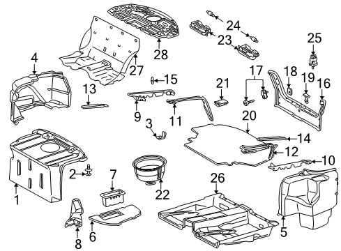 2004 Mercedes-Benz S55 AMG Interior Trim - Rear Body Diagram 2