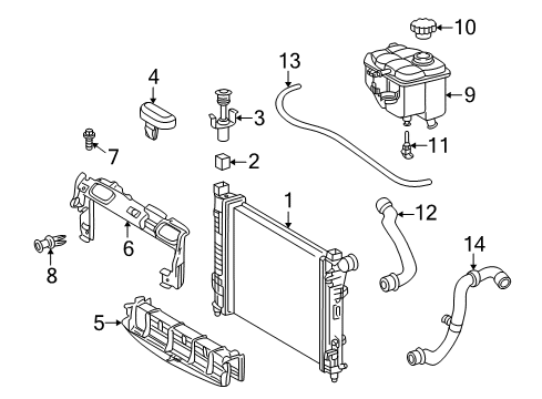 2002 Mercedes-Benz C230 Radiator & Components