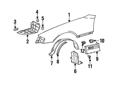 1997 Mercedes-Benz SL320 Fender & Components, Exterior Trim