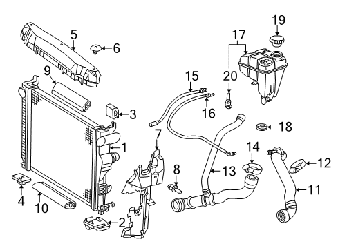 Upper Hose Diagram for 230-501-02-82