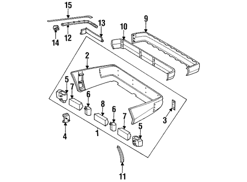 Bumper Assembly Diagram for 124-880-29-71