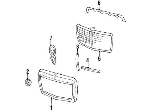 1993 Mercedes-Benz 300CE Grille & Components