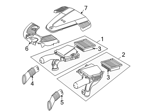 Intake Hose Diagram for 275-090-03-82