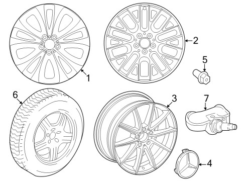 Wheel, Alloy Diagram for 167-401-21-00-7756