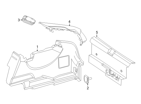 Rear Pillar Trim Diagram for 295-690-17-00