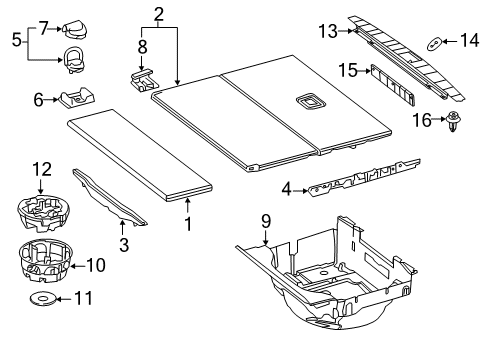 2016 Mercedes-Benz E63 AMG S Interior Trim - Rear Body Diagram 1