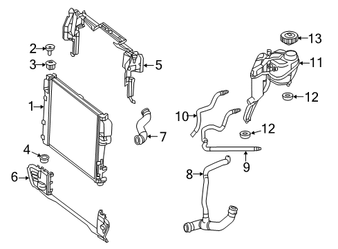 2012 Mercedes-Benz S550 Radiator & Components