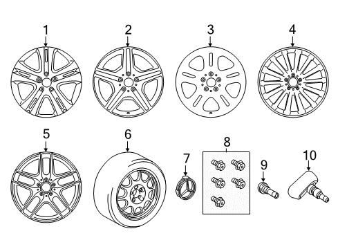 2018 Mercedes-Benz GLC63 AMG Wheels Diagram 4