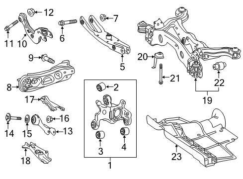 2017 Mercedes-Benz GLA45 AMG Rear Suspension, Control Arm Diagram 4