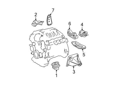 Mount Bracket Diagram for 273-223-15-04