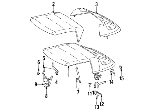 1997 Mercedes-Benz SL320 Top Cover & Components