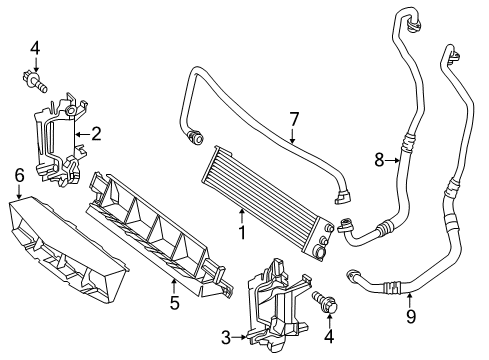 2016 Mercedes-Benz E63 AMG S Oil Cooler Diagram 1