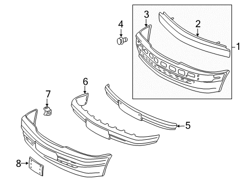 1993 Mercedes-Benz 190E Front Bumper