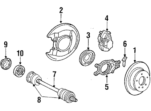 1990 Mercedes-Benz 560SEL Rear Brakes