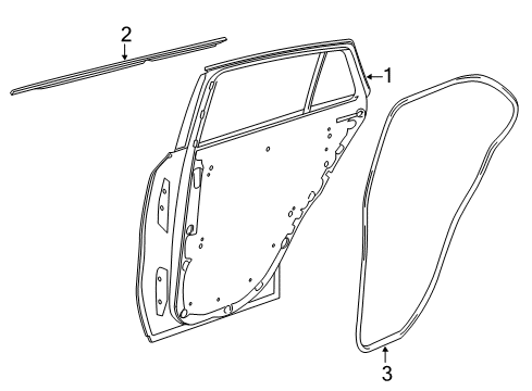 2017 Mercedes-Benz GLE43 AMG Rear Door, Body Diagram 1