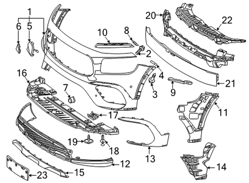 2022 Mercedes-Benz GLB250 Bumper & Components - Front Diagram 1