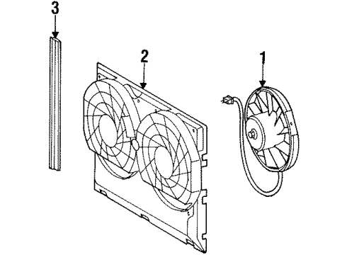 1995 Mercedes-Benz E320 Condenser Fan