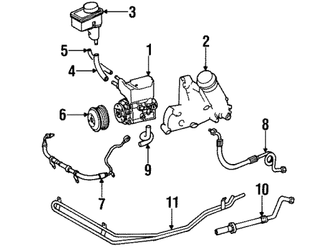 Upper Return Hose Diagram for 129-997-61-82