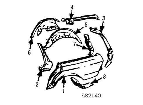 Front Molding Diagram for 123-690-42-80