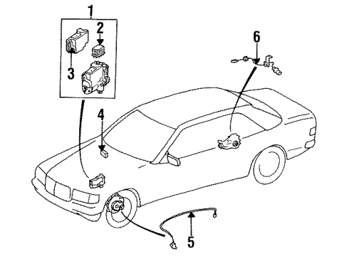 1995 Mercedes-Benz E320 ABS Components