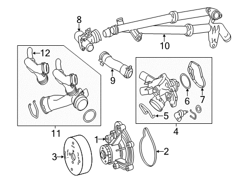2013 Mercedes-Benz C250 Water Pump Diagram 2
