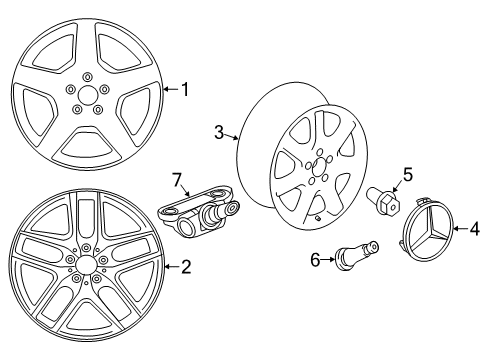 2018 Mercedes-Benz GLC63 AMG Wheels Diagram 5