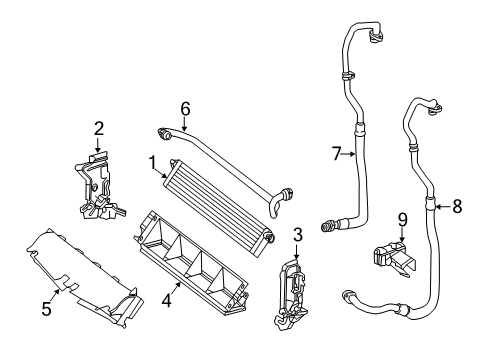 2015 Mercedes-Benz S63 AMG Oil Cooler Diagram 2