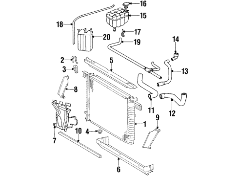 Reservoir Hose Connector Diagram for 124-501-31-82