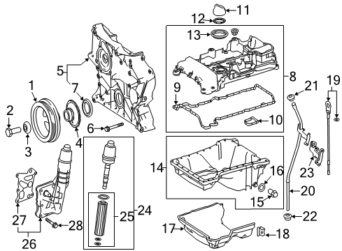2013 Mercedes-Benz C250 Engine Parts & Mounts, Timing, Lubrication System Diagram 3
