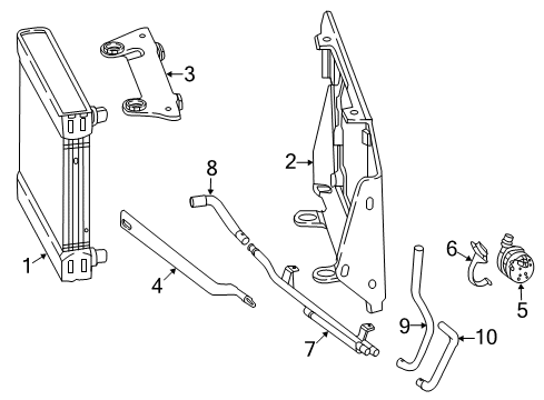 2017 Mercedes-Benz G550 Radiator & Components Diagram 1