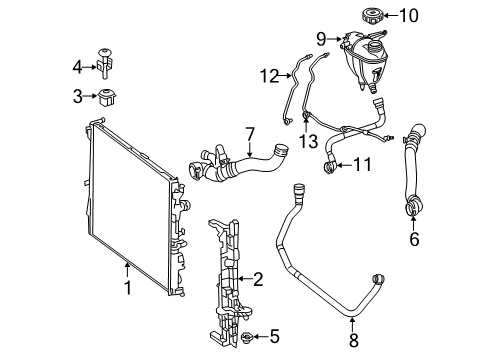 Coolant Hose Diagram for 222-500-07-88
