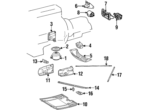1998 Mercedes-Benz SL500 Engine & Trans Mounting