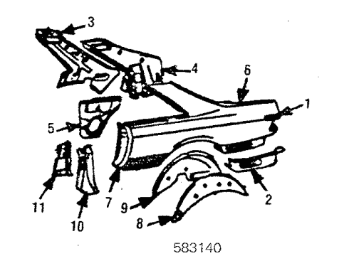 Quarter Glass Diagram for 126-670-03-10