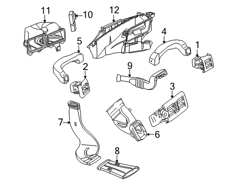 2011 Mercedes-Benz GLK350 Automatic Temperature Controls Diagram 3