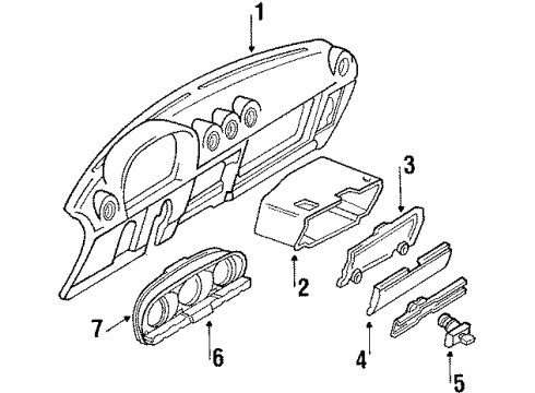Glove Box Diagram for 107-689-16-91