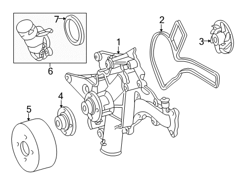 2004 Mercedes-Benz SL500 Water Pump