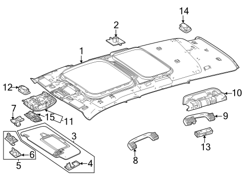 2022 Mercedes-Benz EQB 350 Interior Trim - Roof Diagram 2
