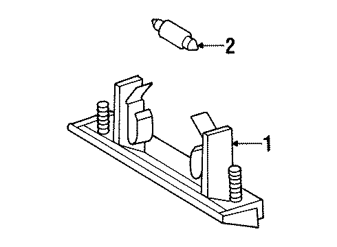 1997 Mercedes-Benz SL320 License Lamps