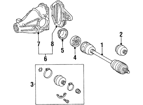 1997 Mercedes-Benz SL320 Axle & Differential - Rear