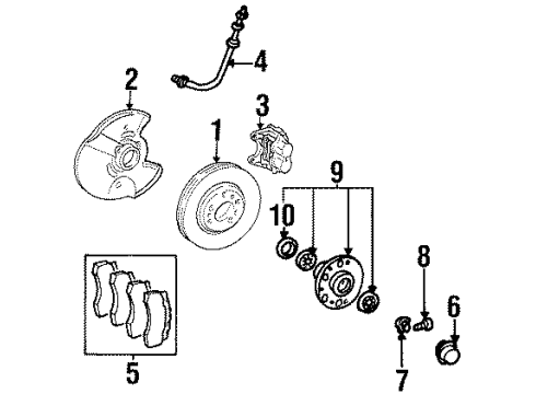 Brake Pads Diagram for 005-420-04-20-41