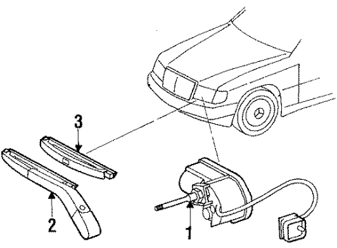 1993 Mercedes-Benz 300CE Wiper & Washer Components